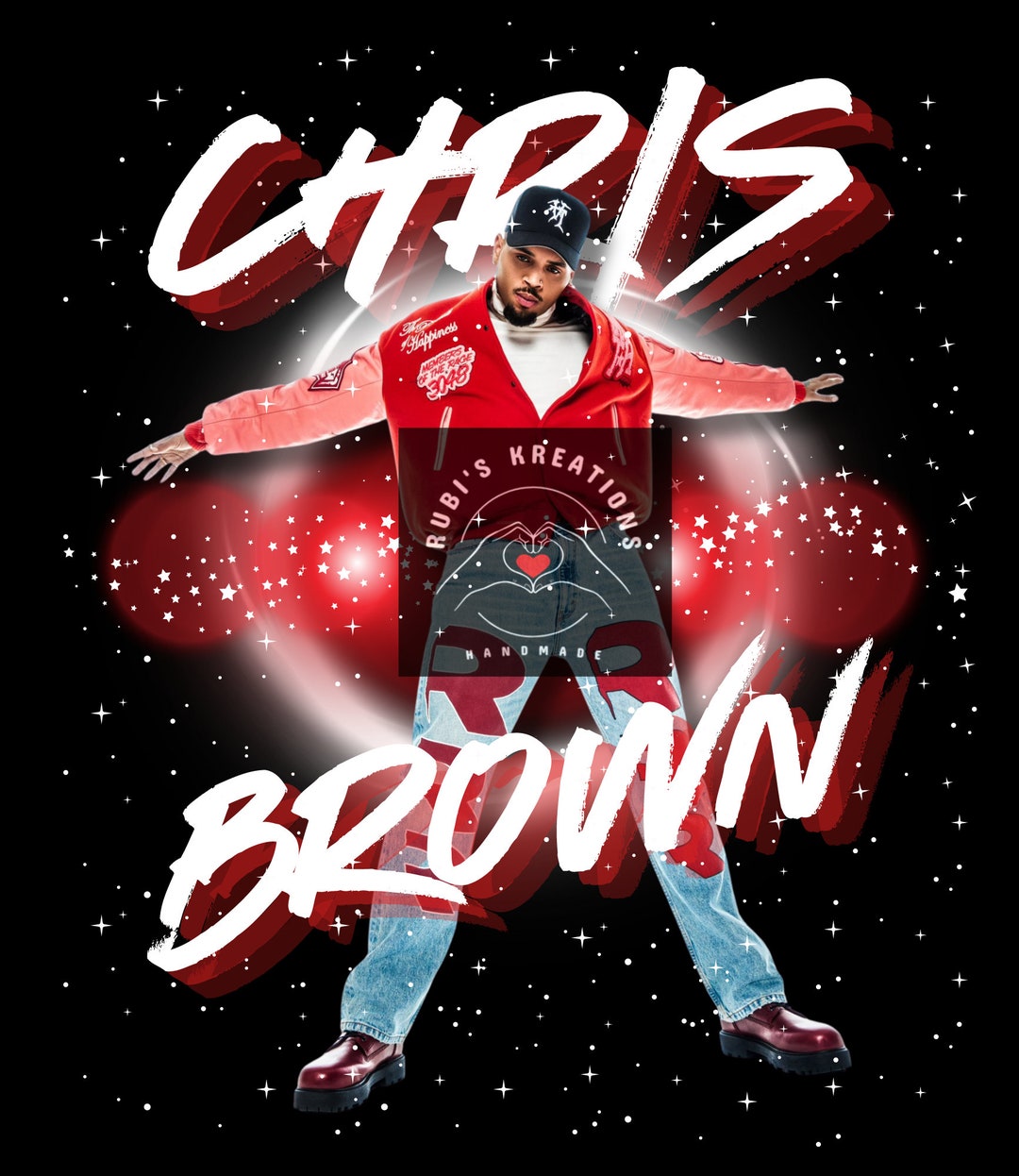 High Resolution Digital Chris Brown PNG Files for Crafts and