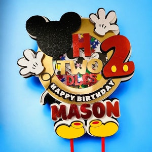 Oh Twodles Mickey Mouse Cake Topper