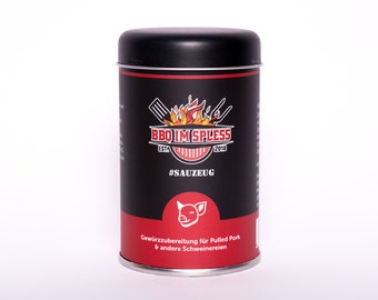 BBQ Rub for pulled pork and spare ribs, perfect grill gift for a distinctive taste experience, spices, spice preparation