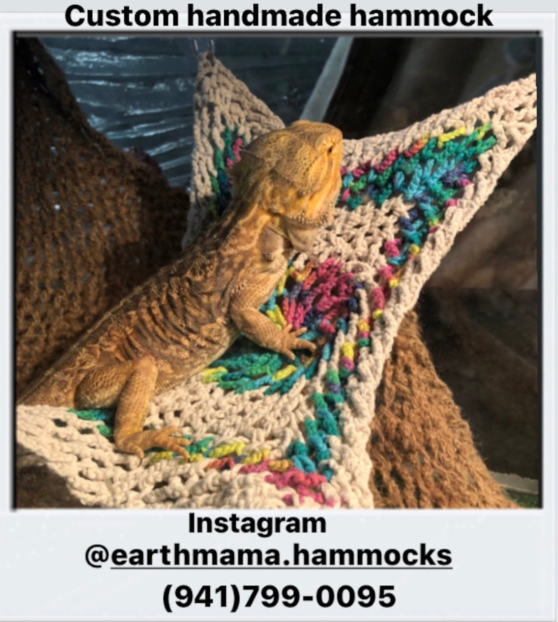 Custom hand knitted hammocks for bearded dragons Etsy