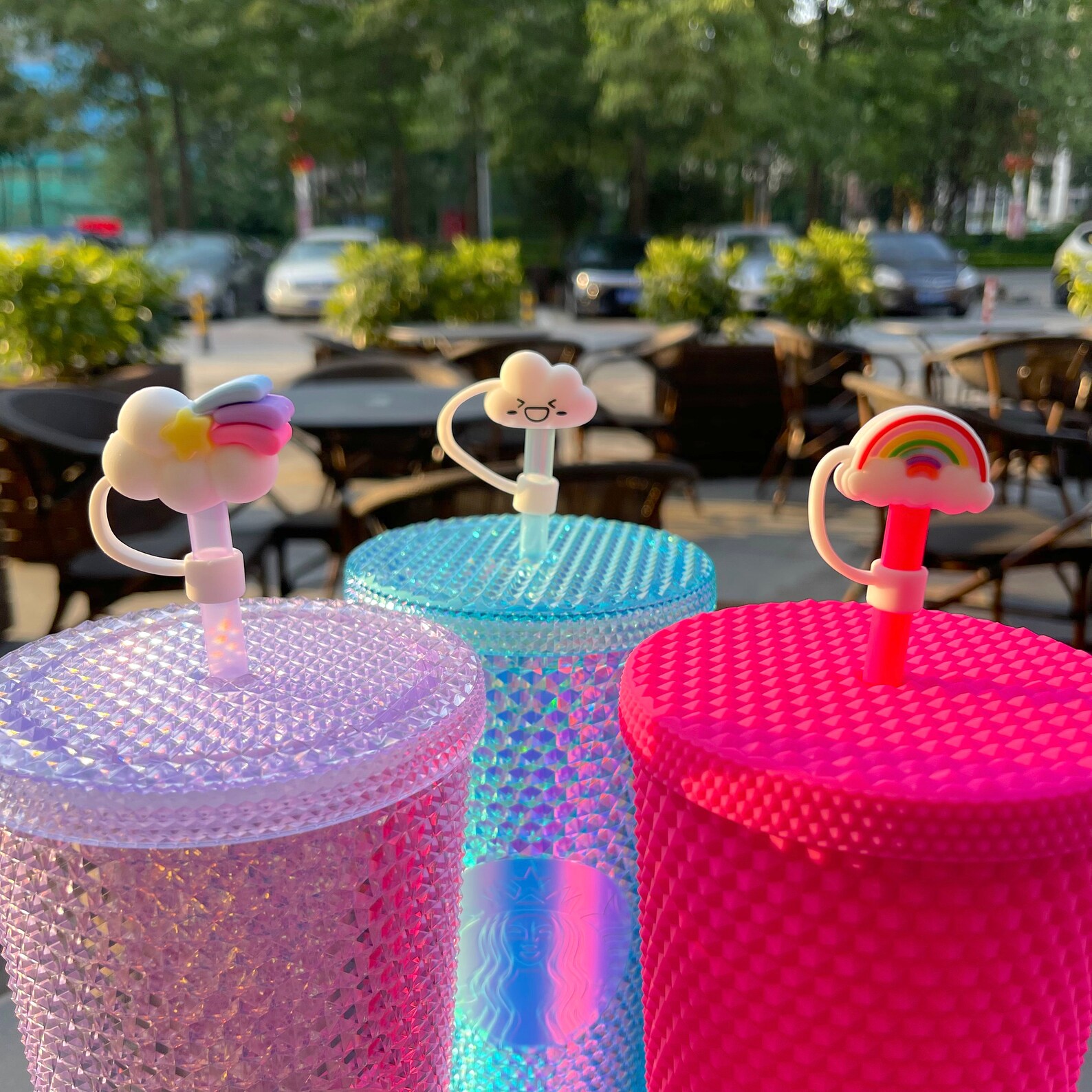 3 Straw Toppers for Tumblers Silicone Straw Topper Straw Etsy