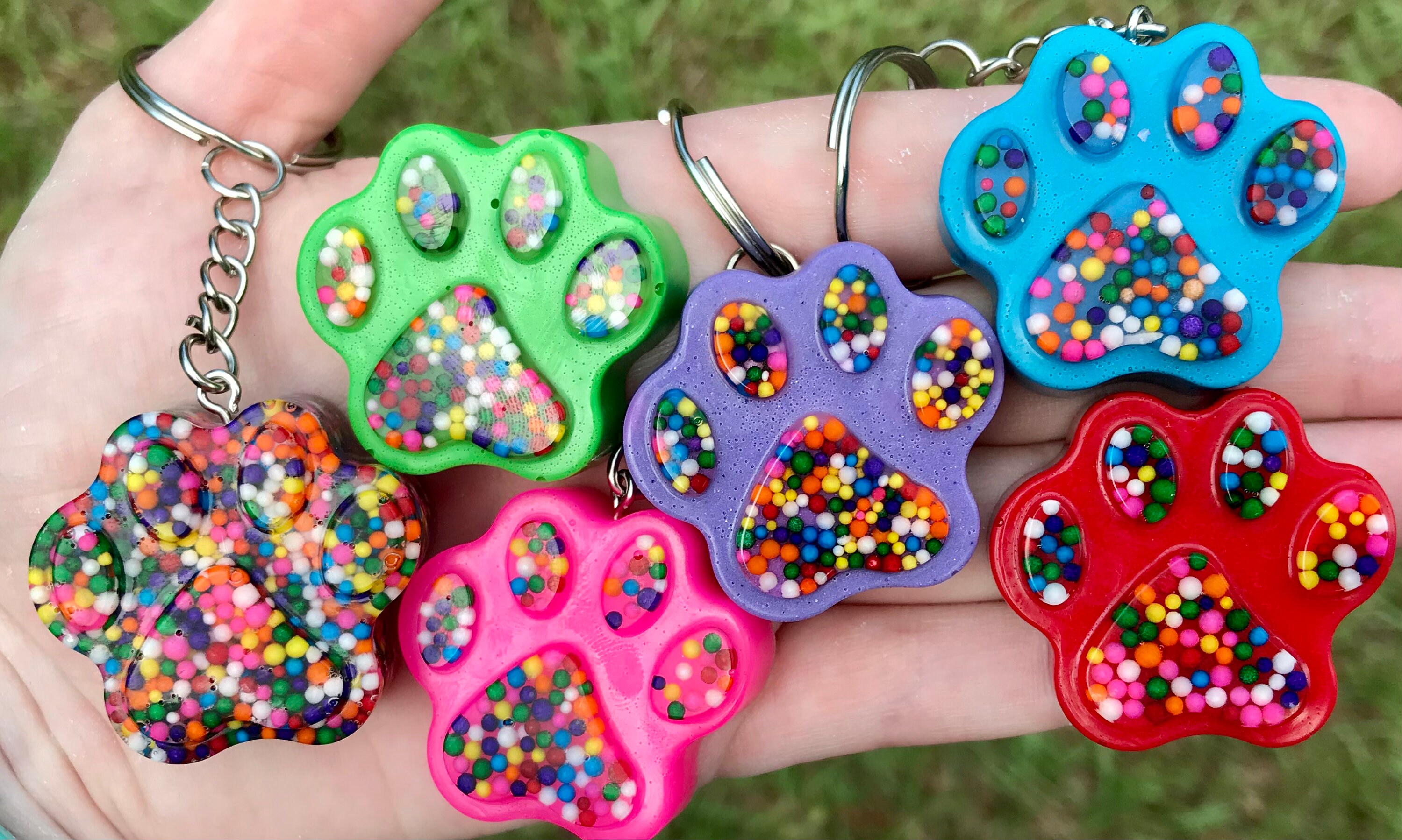 Rainbow Sprinkle and Paw Sprinkle Paw Print in Etsy