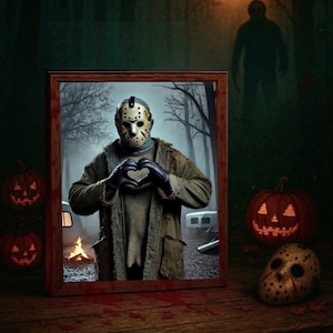 Jason Voorhees, cross stitch pattern, halloween, pdf download, gift, spooky cross stitch, gothic cross stitch, Cross stitch PDF, PDF