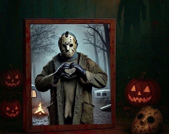 Jason Voorhees, cross stitch pattern, halloween, pdf download, gift, spooky cross stitch, gothic cross stitch, Cross stitch PDF, PDF