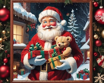 santa claus pattern, Xmas Cross Stitch, Festive cross stitch, santa cross stitch, Santa Claus Cross Stitch Pattern, Santa Pattern, Santa PDF