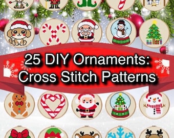 Mini Christmas Stitch Pattern, chrismtas ornament, mini small stitch, Ornament christmas, christmas tree chart, Chrismtas Ornament