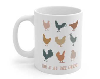 Regardez tous ces poulets tasse à café en céramique