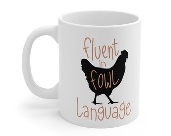BECHUSKY Crazy Chicken Lady Mug – Tasse à Café Et Thé Tournesol Pour Propriétaires De Poulet – Anniversaire Pour Maman, Femme, épouse, Amie – 325 Ml