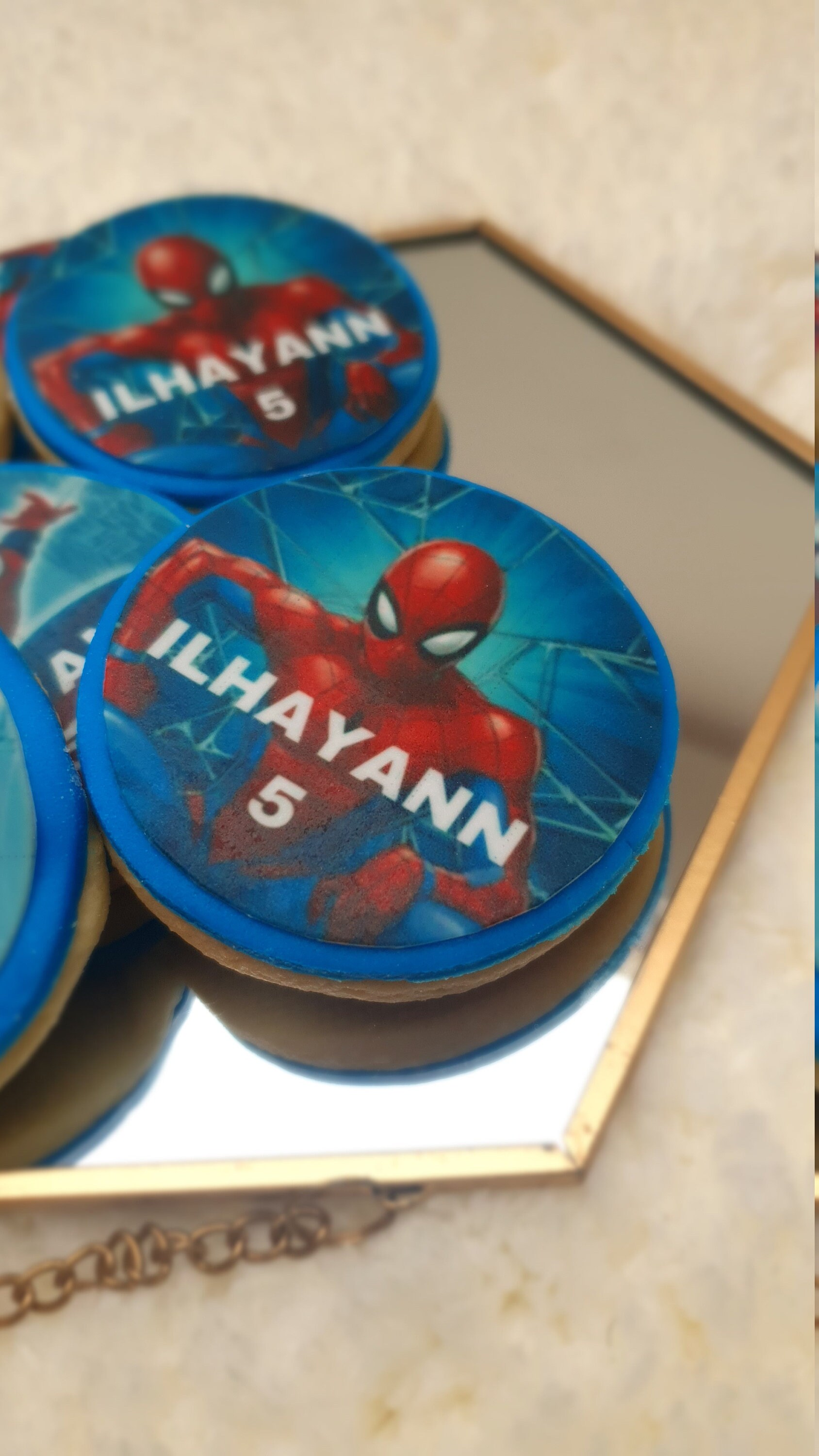 Sablés Personnalisés Anniversaire Spiderman X10