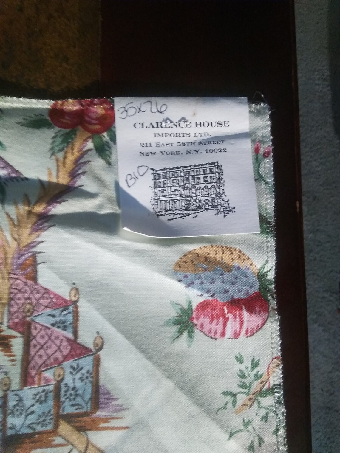 Clarence House fabric sample 100 cotton glazed Etsy