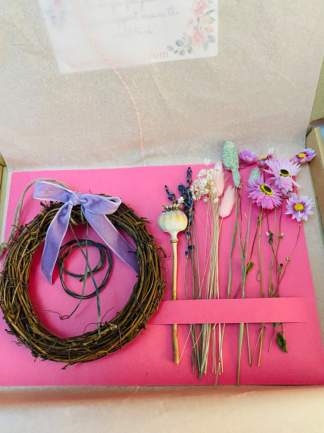 DIY Mini Wreath Kit, DIY Wreath Kit, Craft Kit, Make Your Own Wreath