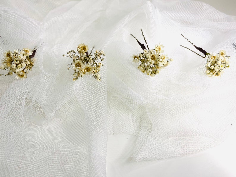 Daisy and Gypsophila Hair Pins Bridal Hair Accessory Dried Etsy UK