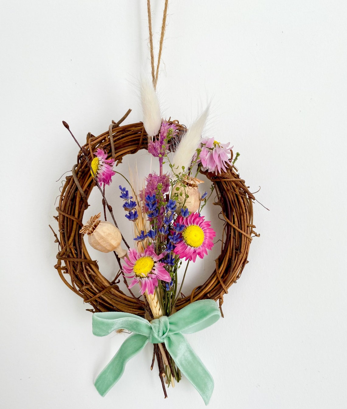 DIY Dried Flower Mini Wreath Kit DIY Wreath Kit Craft Kit Etsy