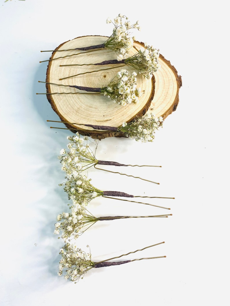 Gypsophila Hair Pins Babys Breath Hair Pins Wedding Hair Etsy UK
