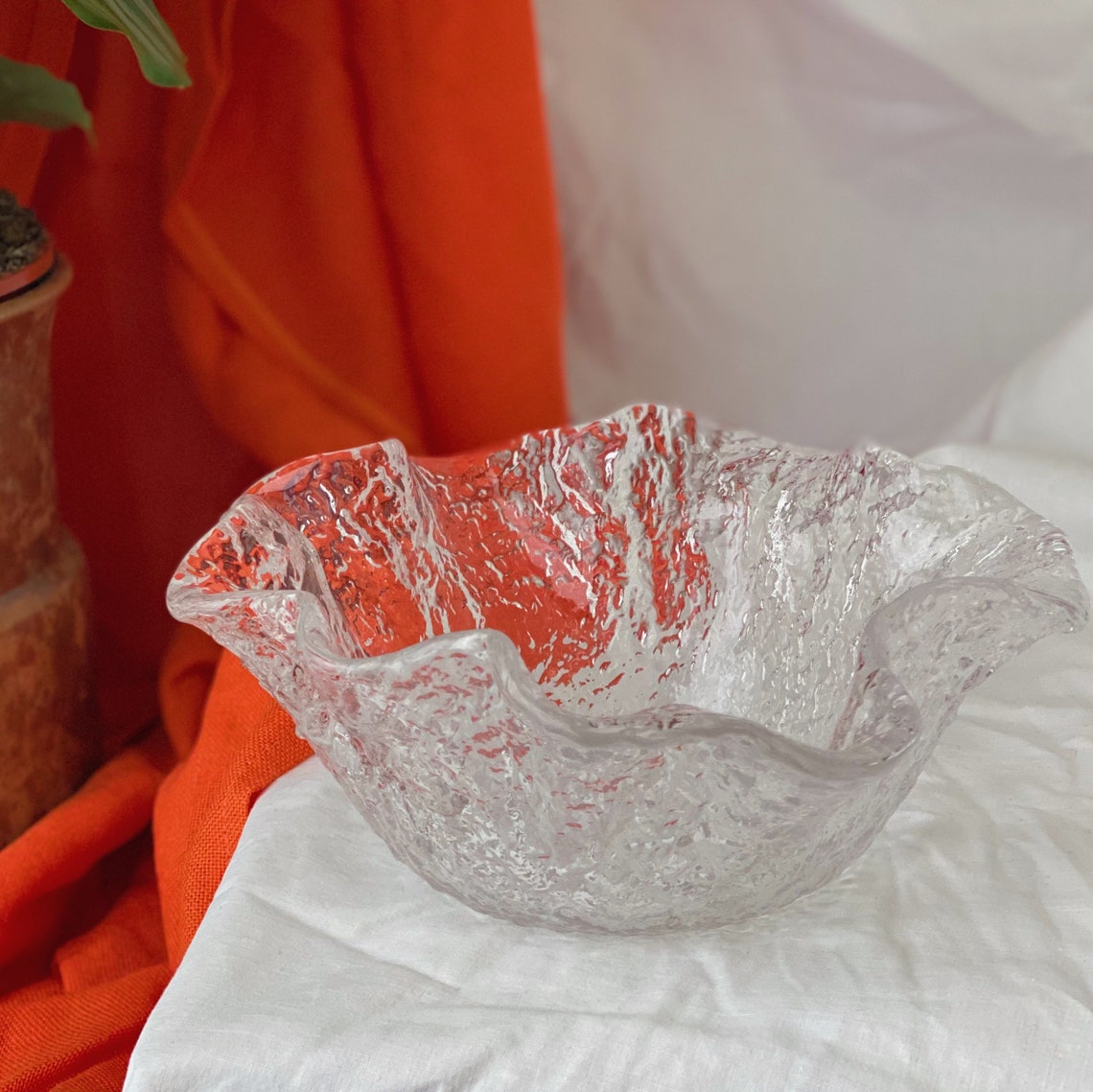 Pukeberg shattered glass series fruit bowl Etsy