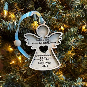 Personalized Angel Ornament: Memorial Remembrance Keepsake