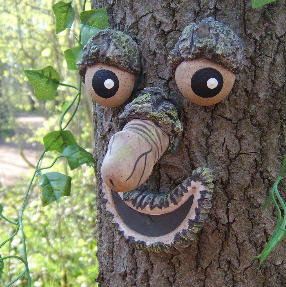 Willy the rude Tree Face outdoor garden statues sculptures. Etsy