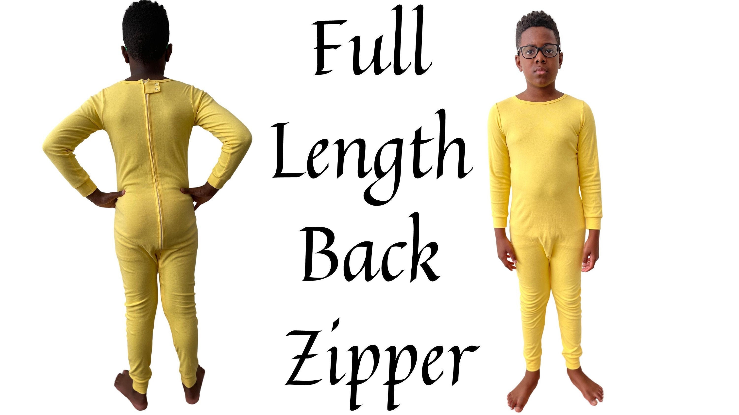 Special Needs Unisex Long Sleeve Pajamas Full Back Zipper Etsy