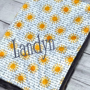 You Are My Sunshine Minky Baby Blanket