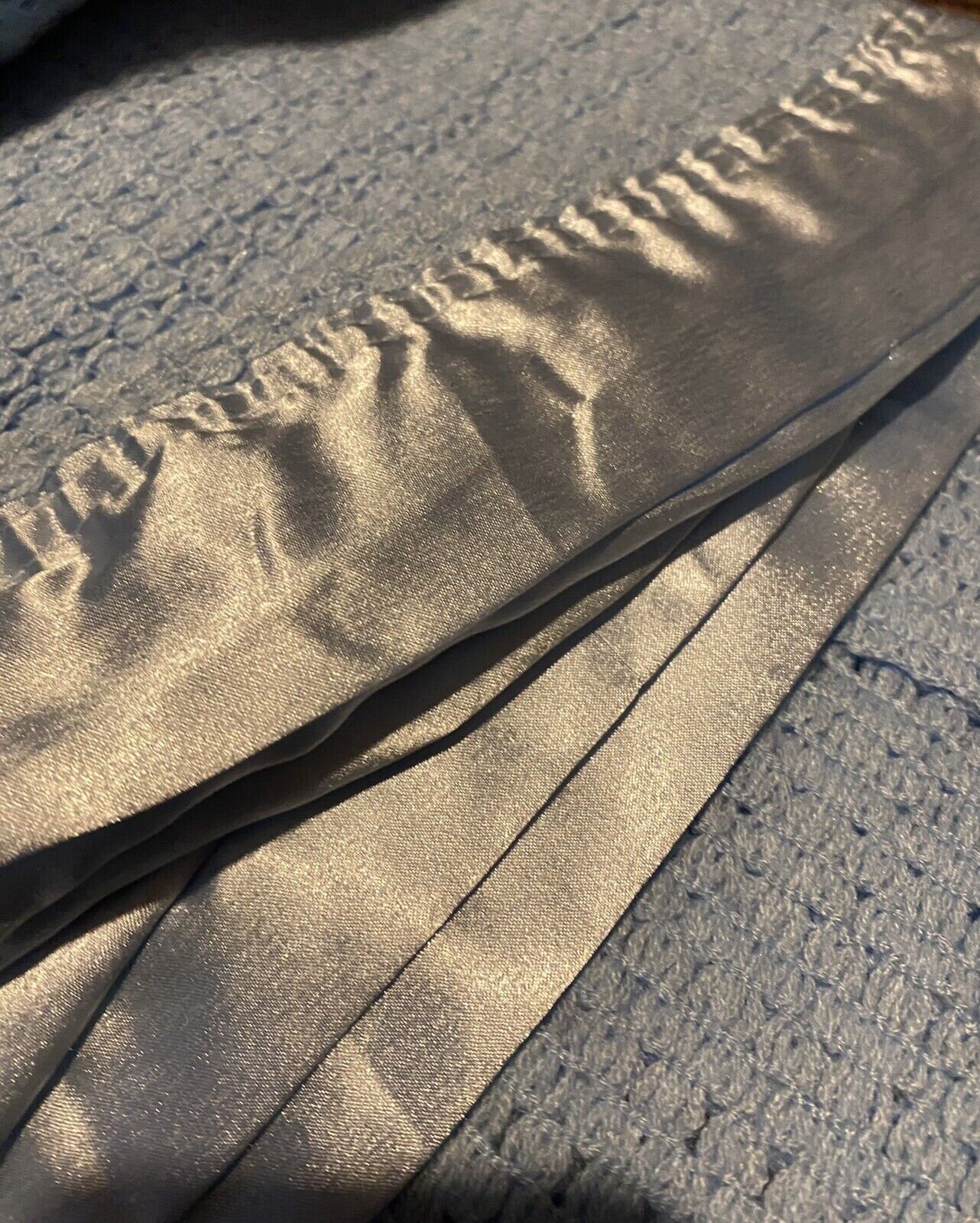 Satin Edged Cellular Baby Blanket atelieryuwa.ciao.jp