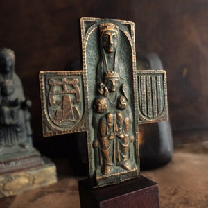 Antique Religious Set/ Spanish Religious Art/ Catholic Decor