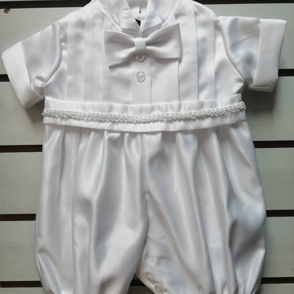 Baby Boys christening / baptism  / wedding  2 piece romper set with hat  2 colours  6 sizes