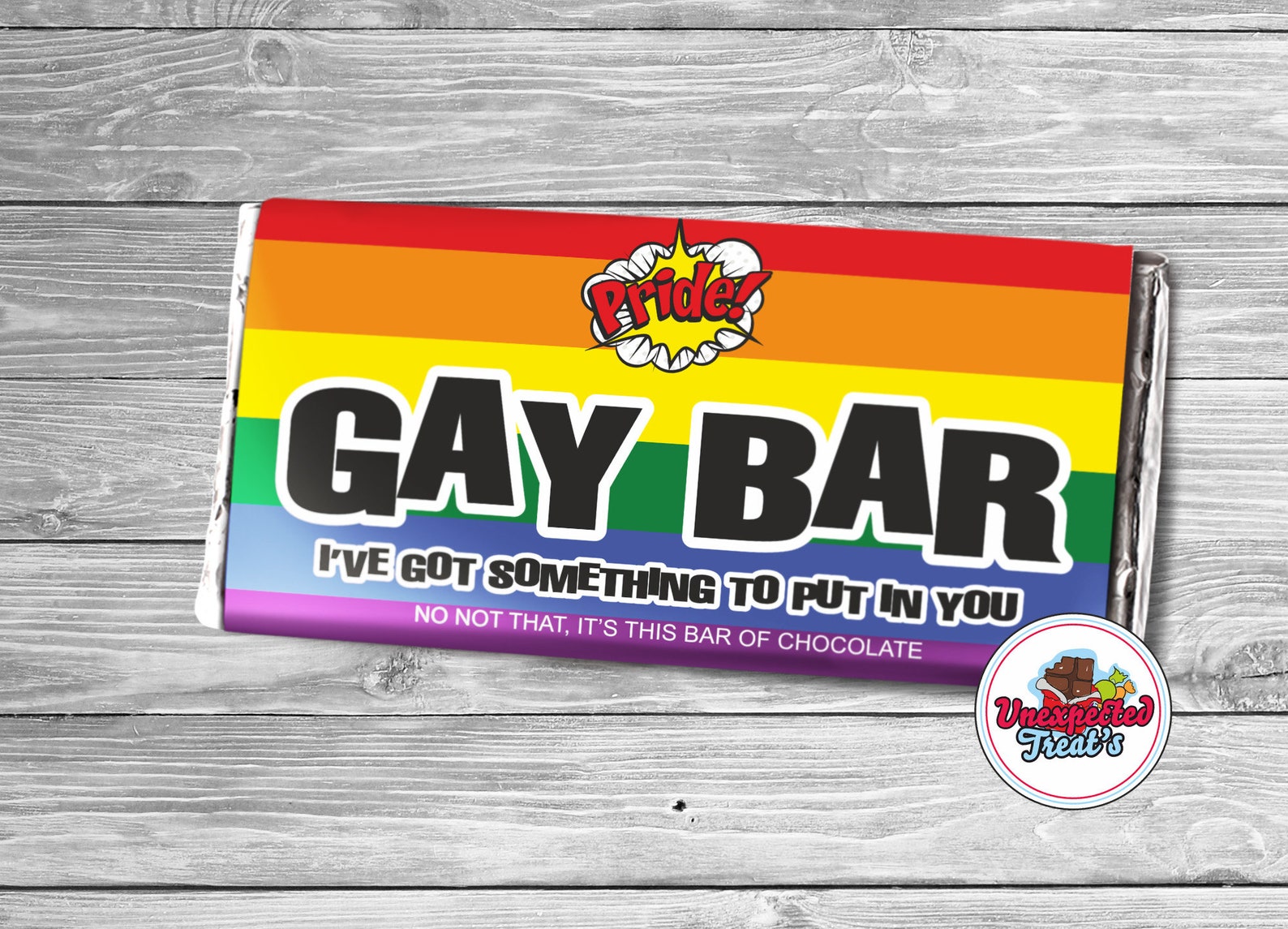 GAY BAR Novelty Chocolate Printed chocolate wrapper Etsy