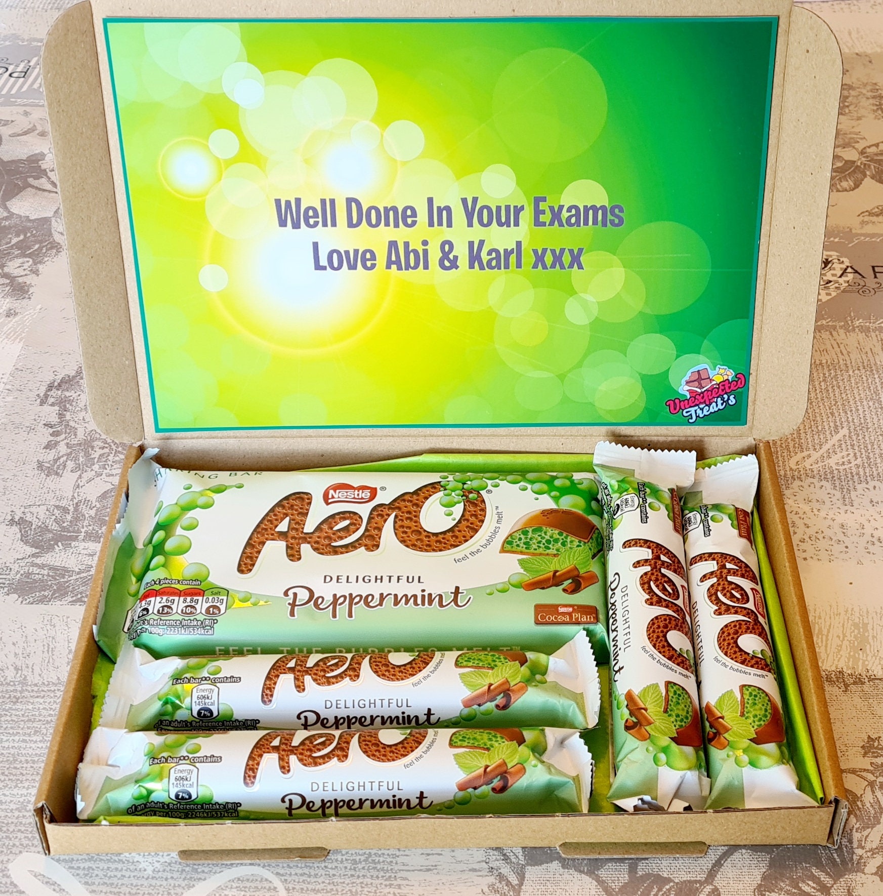 Aero Peppermint Chocolate Gift Box Hamper Personalise With Etsy