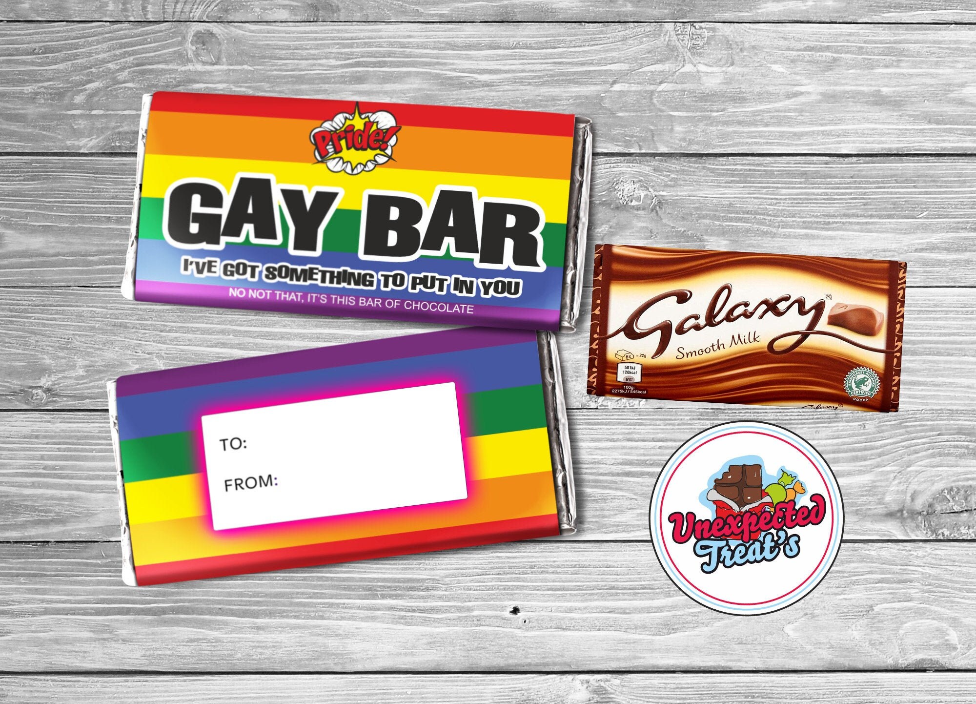GAY BAR Novelty Chocolate Printed chocolate wrapper Etsy