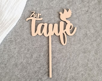 Cake topper for baptism, dove, church, cake cutter, cake, lettering, for baptism, family celebration