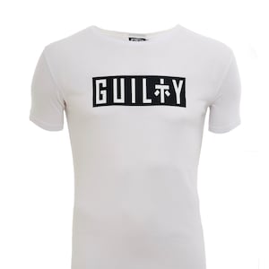 Camiseta de moda para hombre GUILTY, ajuste personalizado, 100 % algodón