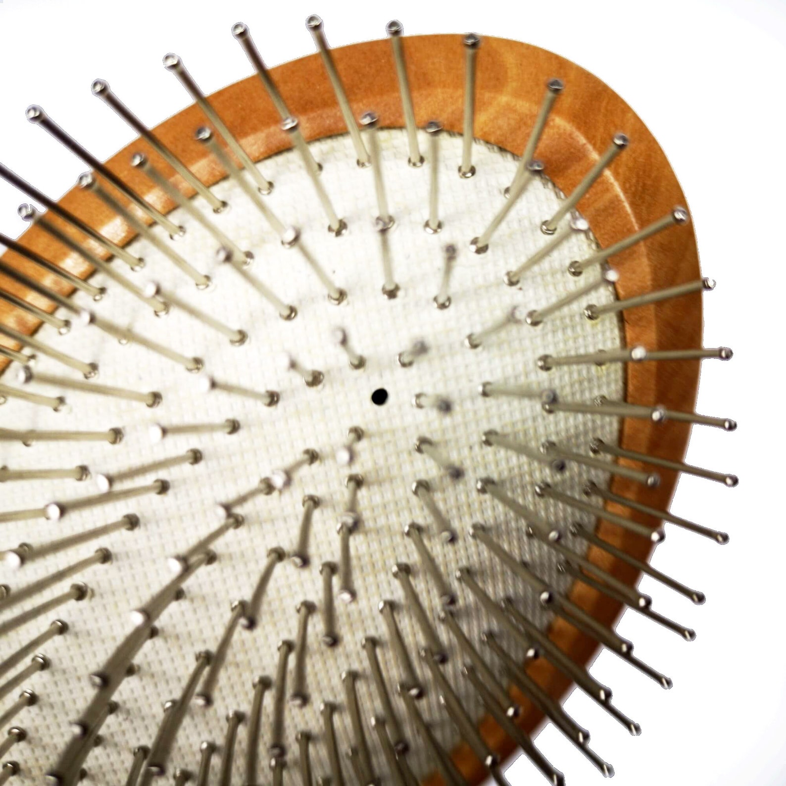 Wooden Hairbrush with Classic Metal Bristles Ergonomic Etsy