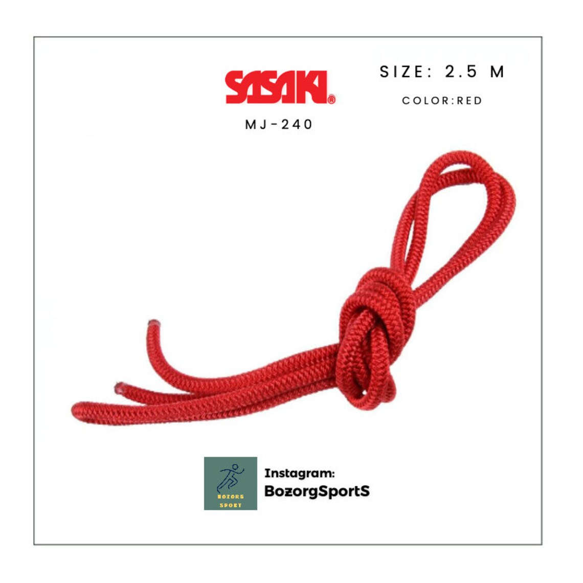 Raki Rope Rope Sasaki MJ-240 2.5 M Junior for Rhythmic Gymnastics - Etsy