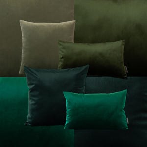 Green Velvet Pillow Cover Xmas Green Bottle Dark Olive Green Emerald Khaki Throw Cushion Decorative