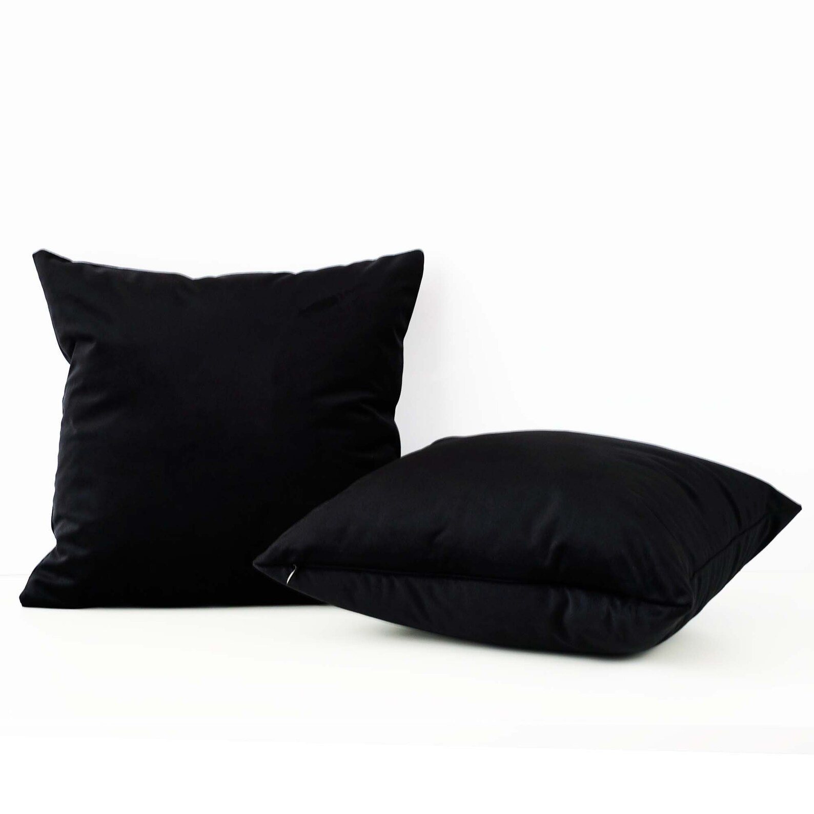 Black Velvet Cushion Cover 50x50cm Hidden Zipper Decorative Etsy