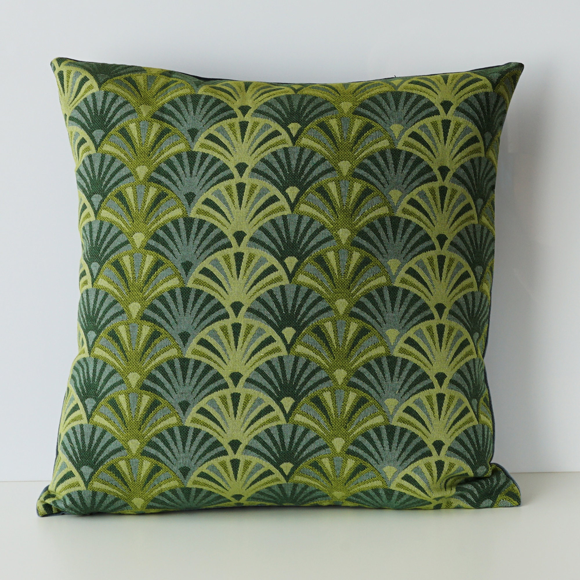 Art Deco Cushion Cover 45x45cm Blue Velvet Pillow Etsy UK