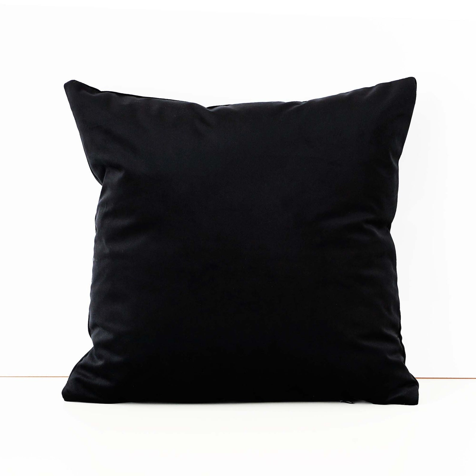 Black Velvet Cushion Cover 50x50cm Hidden Zipper Decorative Etsy