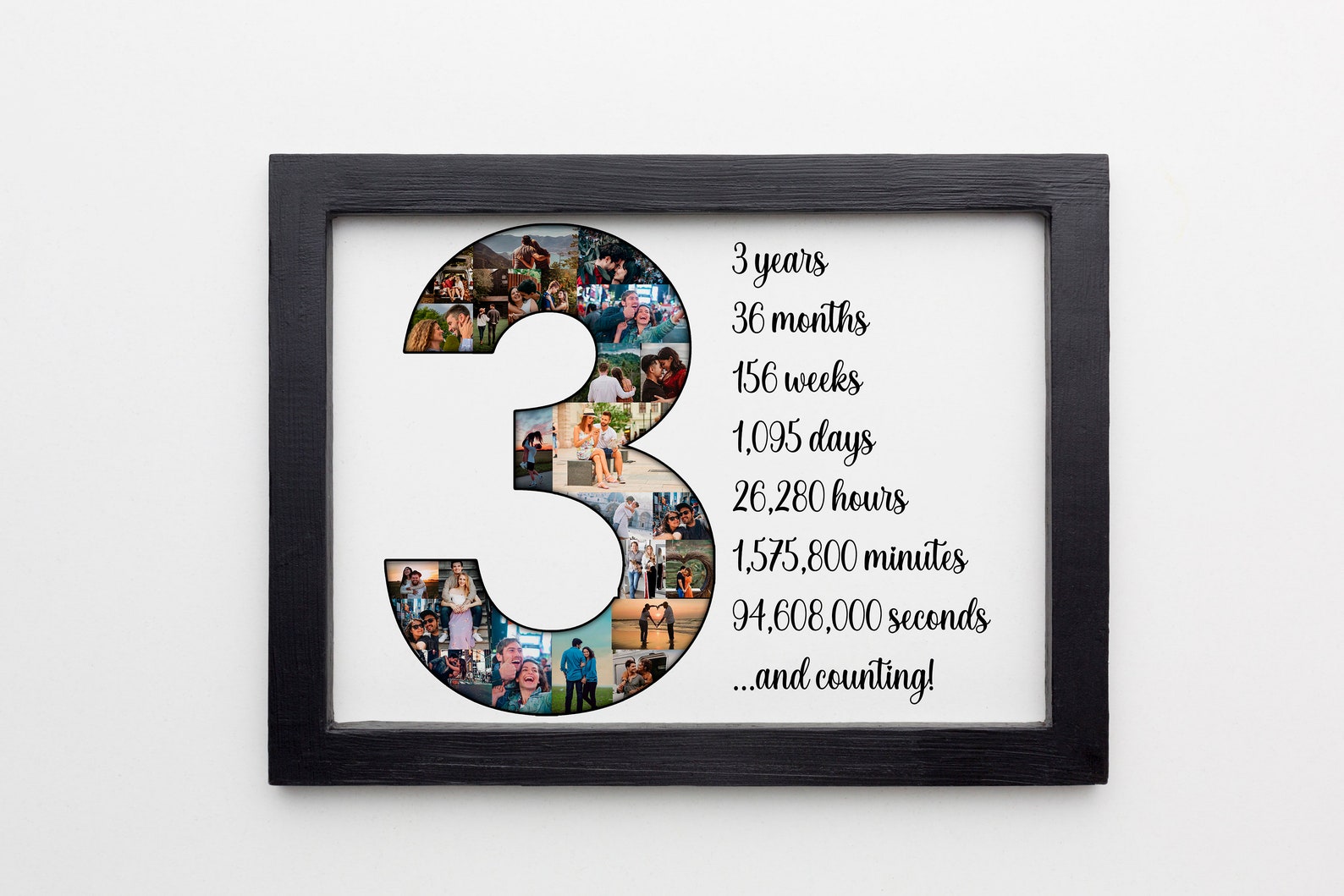 30 Photos Third Anniversary Collage Gift 3rd Anniversary Etsy