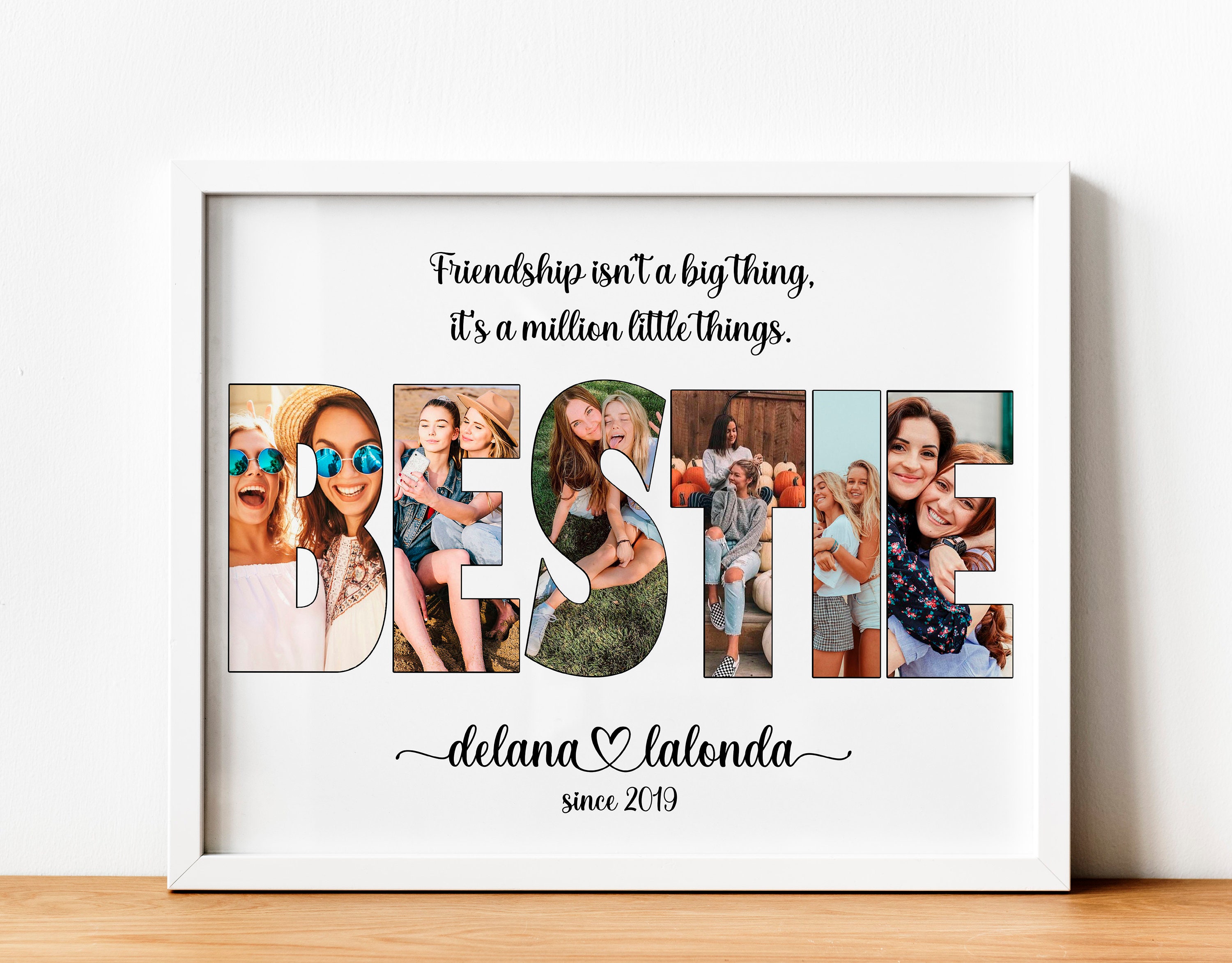 Bestie Personalized Digital Collage Gift for Best Friend image