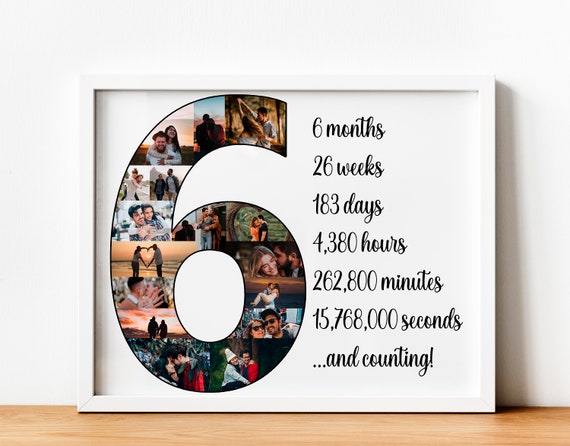 30 Photos, 6th Month Anniversary Gift for Boyfriend, Personalized