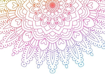 mandala coloring pages, black and white, colorful