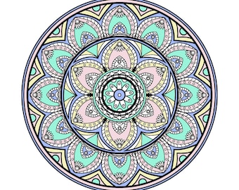 mandala coloring pages, adult coloring pages, kids coloring pages, blank color pages, black and white, digital download