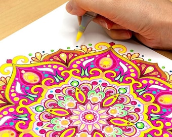 mandala coloring pages,  digital download coloring, adult coloring, kid coloring, black and white, blank coloring pages
