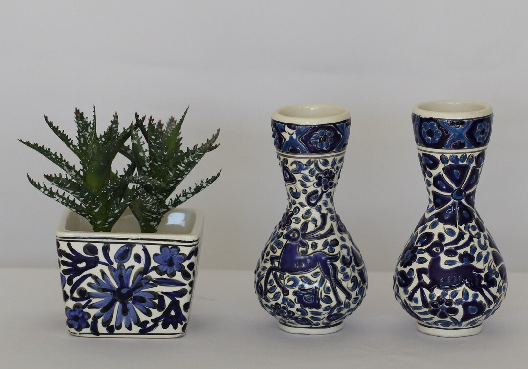 Small Vases From Arris Ceramics Rhodes Greece Etsy