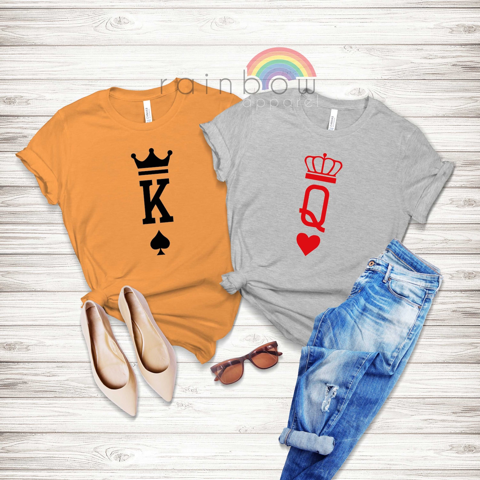 King and Queen ShirtsKing Queen Set Matching Couple Shirts Etsy