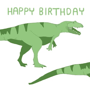 Dinosaur Birthday card Giganotosaurus