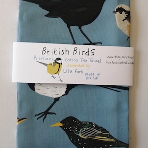 British Birds Tea Towel