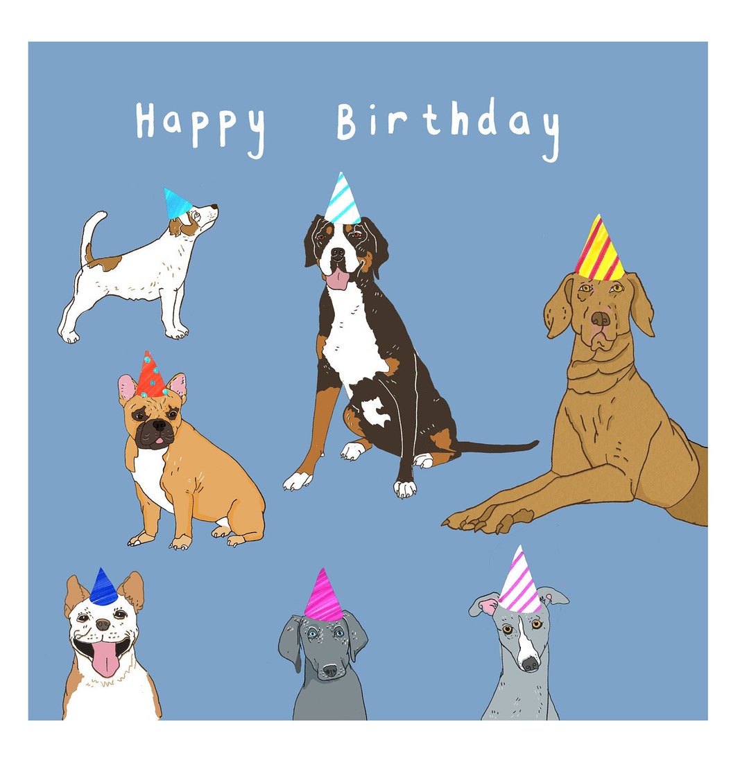 Happy Birthday Dogs - Etsy