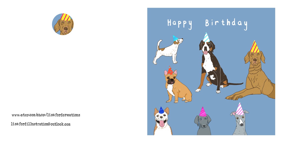 Happy Birthday Dogs Etsy