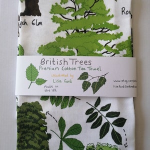 British Trees Tea towel